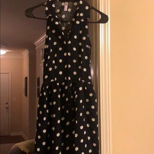Black and white polka dot dress
